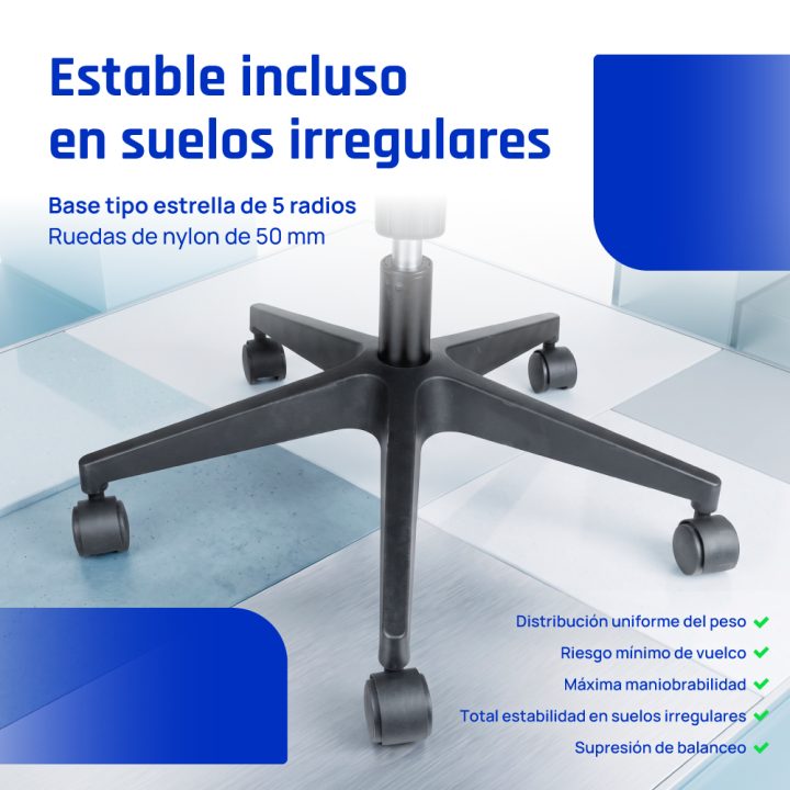 iggual EN1335 Assento acolchoado Encosto de malha