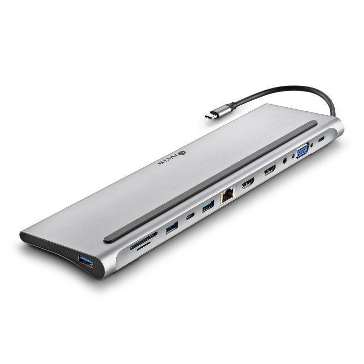 NGS WONDER DOCK 12 Alámbrico USB 3.2 Gen 1 (3.1 Gen 1) Type-C Plata