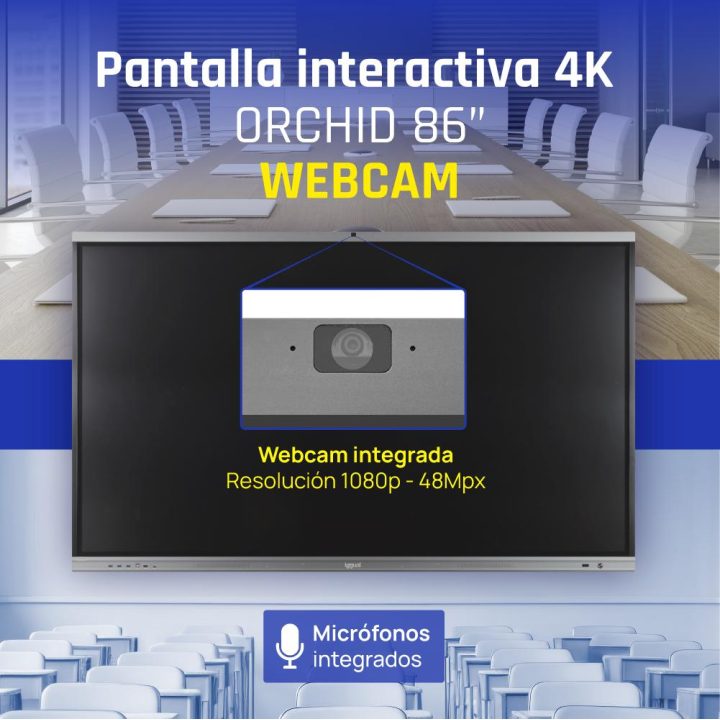 iggual Ecrã interativo 4K ORCHID 86" Webcam