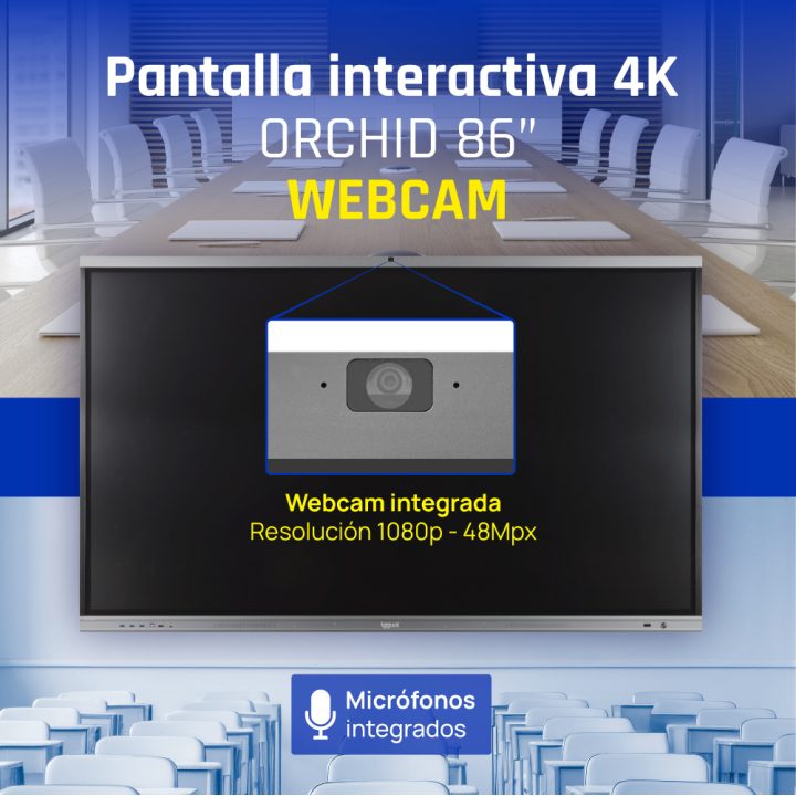 iggual 4K Interactive Display ORCHID 86" Webcam