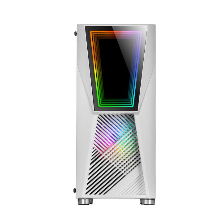 Mars Gaming MC777W, Caja PC Gaming, Infinity Mirror ARGB, Cristal…