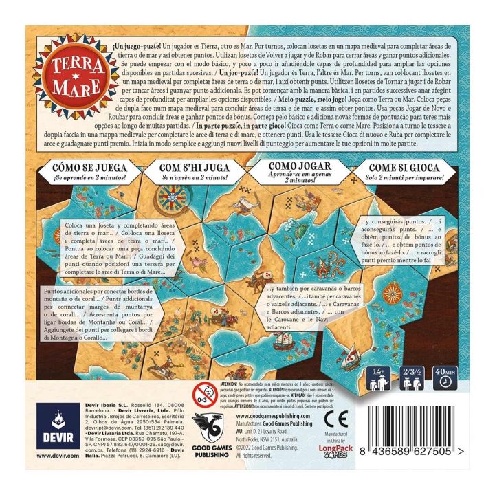 Jogo de tabuleiro Devir terra mare (BGTEMAEE)