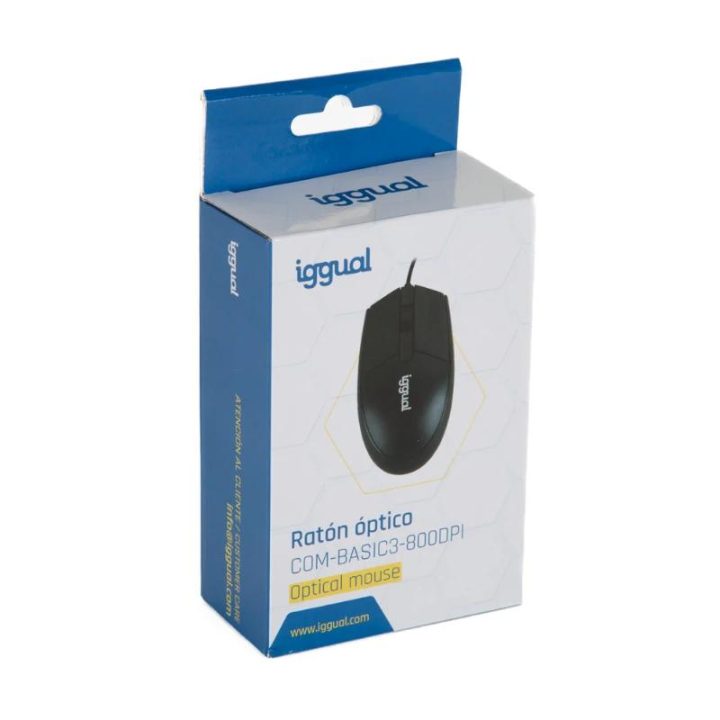iggual COM-BASIC3-800DPI Optical Mouse Black