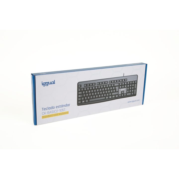 iggual Teclado estándar CK-BASIC2-105T negro