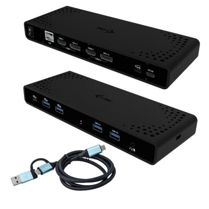 i-tec Universal Dual 4K Display Docking Station + Power Delivery 85W