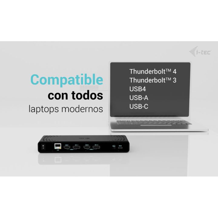 i-tec Universal Dual 4K Display Docking Station + Power Delivery 85W