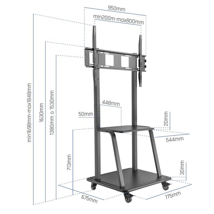 iggual GOLIAT Soporte TV con ruedas 37"-100" 150kg