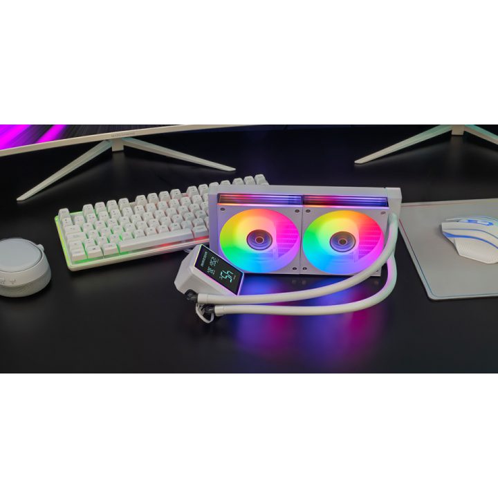 Mars Gaming ML-LCDPRO240W All-in-One Liquid CPU Cooler 12 cm White 1…