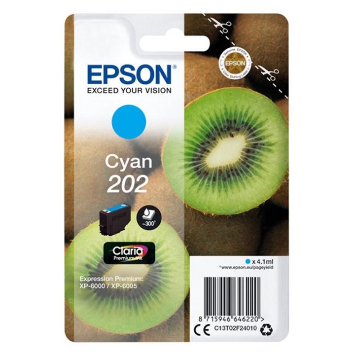 Epson Kiwi Singlepack Cyan 202 Claria Premium Ink