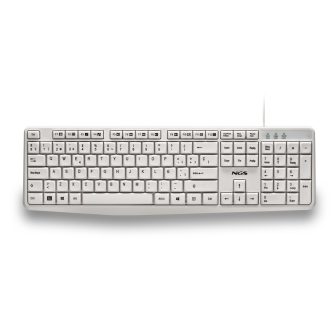 NGS HERITAGE Universal USB Keyboard QWERTY Spanish White