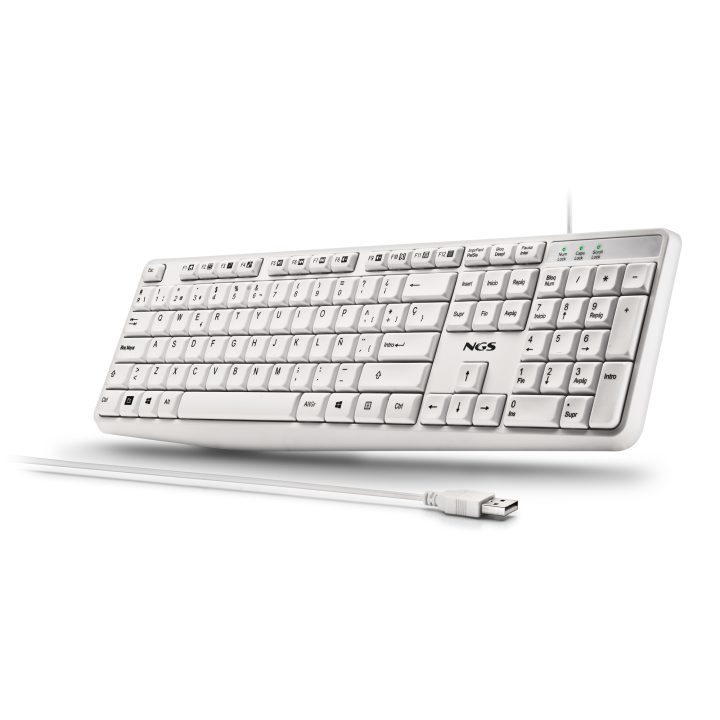 NGS HERITAGE teclado Universal USB QWERTY Español Blanco