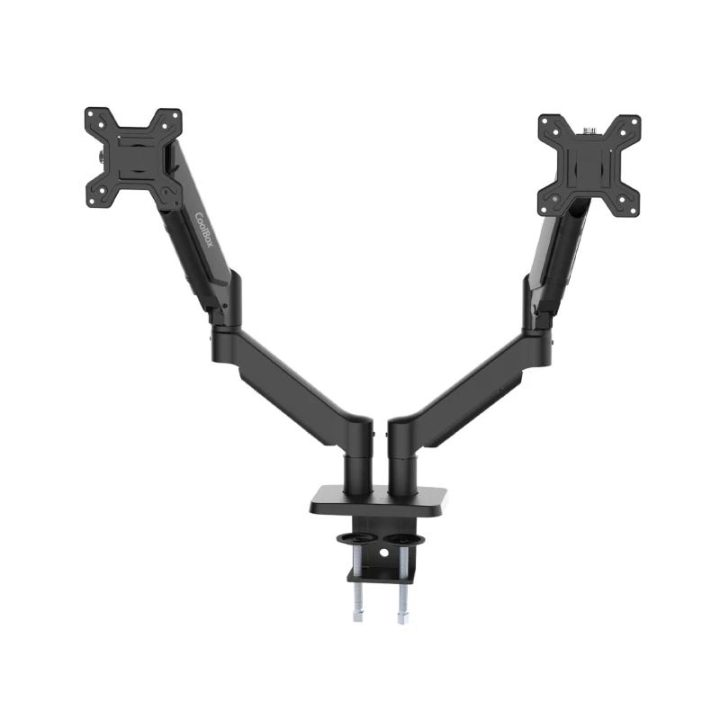 CoolBox Soporte de brazos neumáticos para dos monitores M02D