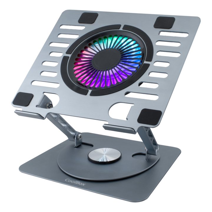 CoolBox COOLAIR 1VRGB Aluminum Laptop Cooling Pad 17.3"