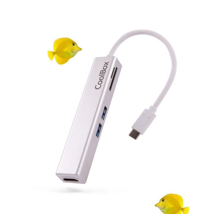 CoolBox MINIDOCK LITE USB-C ALUMINIO HDMI/3XUSB3.0/SD/MICROSD