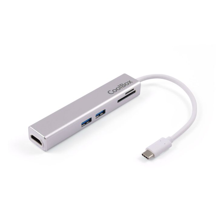 CoolBox MINIDOCK LITE USB-C ALUMINIO HDMI/3XUSB3.0/SD/MICROSD