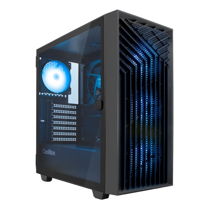 CoolBox GAMING CAIXA ATX GA300 GRIDLINE ARGB PRETO USB-C 3.2 GEN1 SEM…