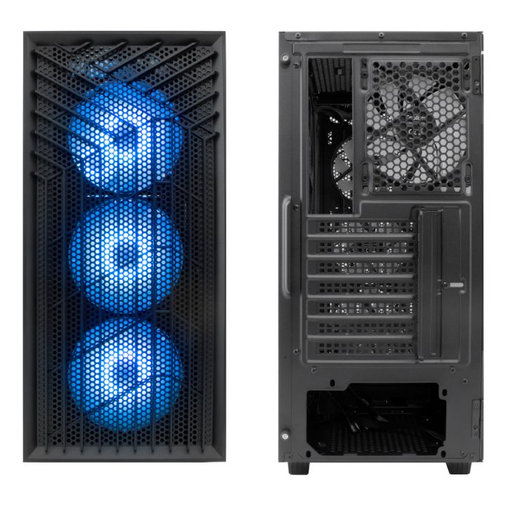 CoolBox GAMING CAIXA ATX GA300 GRIDLINE ARGB PRETO USB-C 3.2 GEN1 SEM…