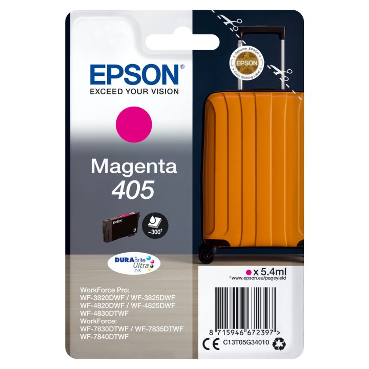 Epson Singlepack Magenta 405 Tinta DURABrite Ultra