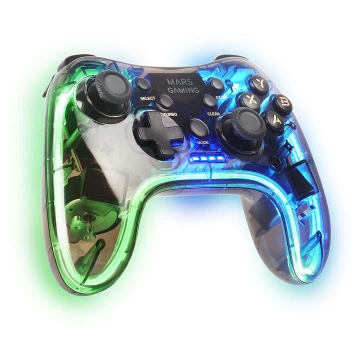 Mars Gaming Gamepad Sem Fios 2.4GPRO, Neon RGB, Vibração Háptica…