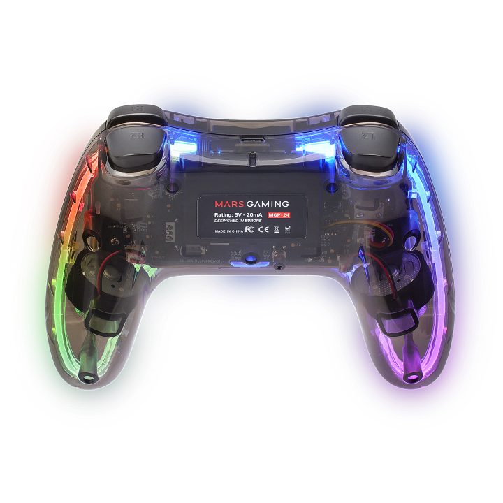 Mars Gaming Gamepad Sem Fios 2.4GPRO, Neon RGB, Vibração Háptica…