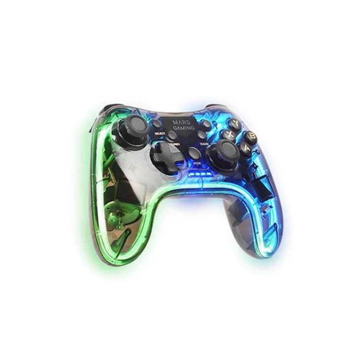 Mars Gaming 2.4GPRO Wireless Gamepad, Neon RGB, Dual Haptic…