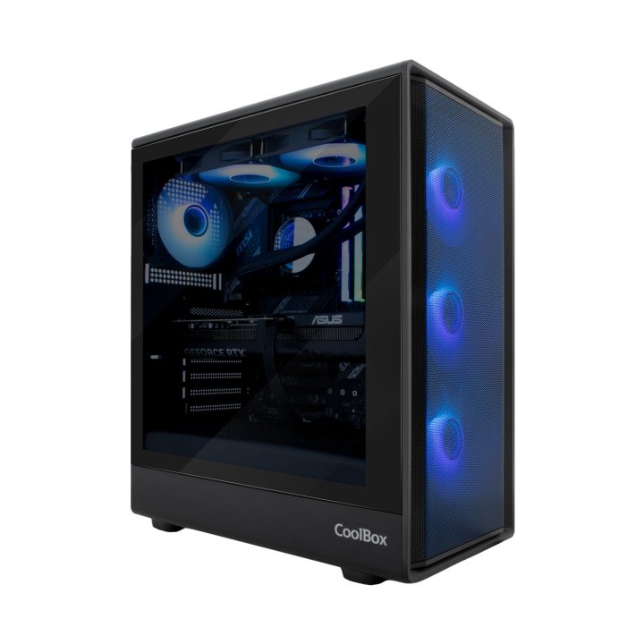 CoolBox GAMING CAJA ATX GA700 DARKSIDE USB-C 3.2 GEN1 CRISTAL AHUMADO