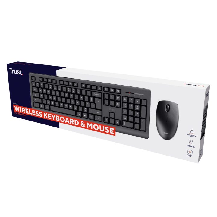 Trust Primo Wireless RF Office Keyboard Mouse Combo QWERTY Spanish…