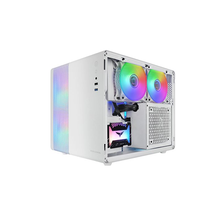 Mars Gaming MC-400, Compact Micro-ATX Gaming Case, Full Tempered…