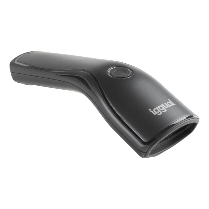 iggual Lector código barras 1D USB botón soporte