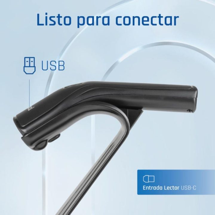 iggual 1D Barcode Scanner USB Button Stand