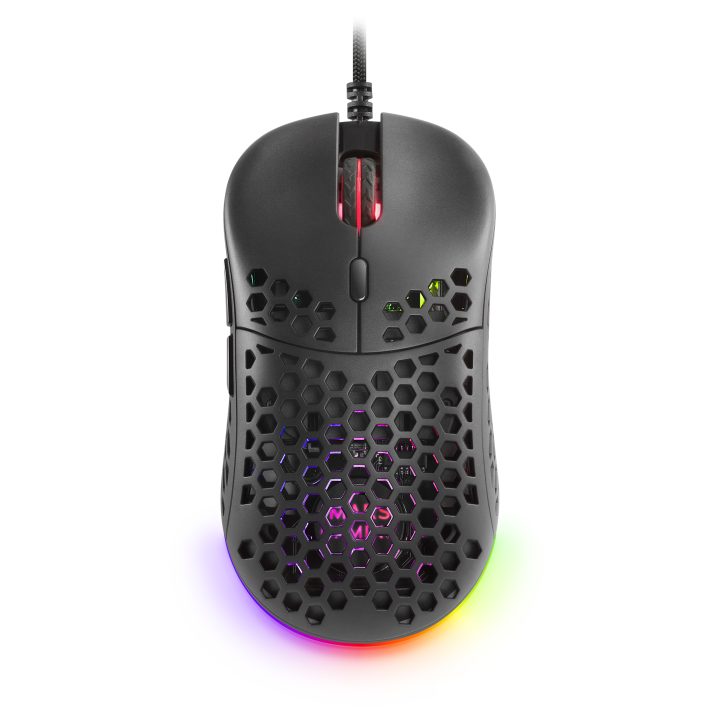 Mars Gaming MM55 Preto, Rato Gaming RGB Chroma, Ultraleve 55g, 12800…
