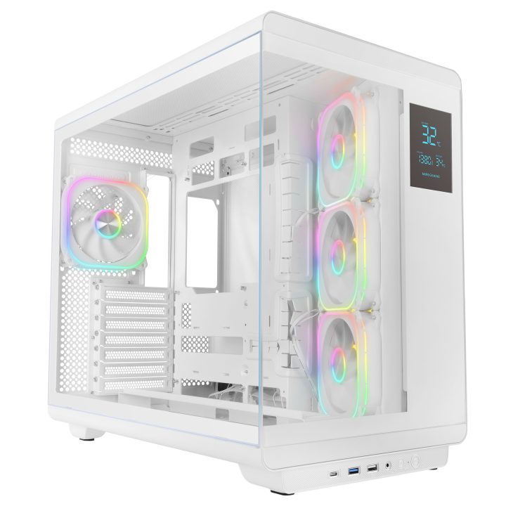 Mars Gaming MCREVPROW White Midi Tower PC Case