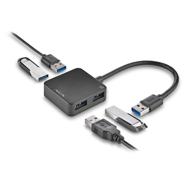 NGS IHUB 3.0 TINY USB 3.2 Gen 1 (3.1 Gen 1) Type-A 5000 Mbit/s Preto