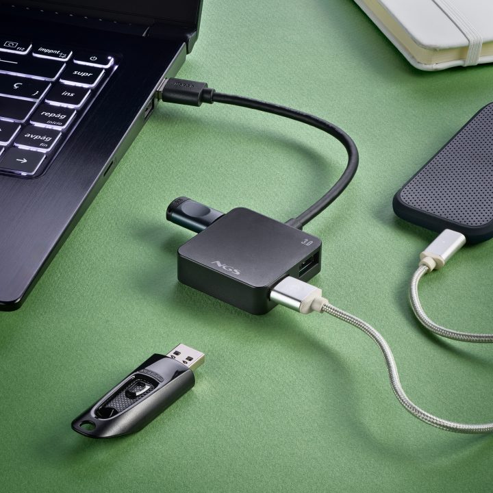 NGS IHUB 3.0 TINY USB 3.2 Gen 1 (3.1 Gen 1) Type-A 5000 Mbit/s Black