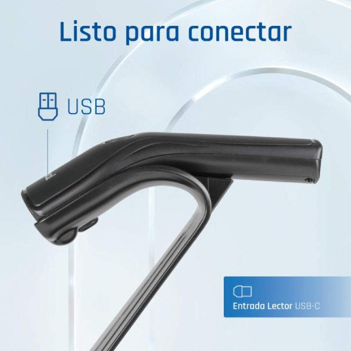 iggual 2D Barcode Scanner USB Button Stand