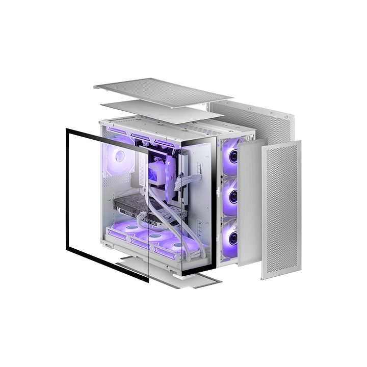Mars Gaming MC-NOVA2, Caixa Gaming Custom XXL E-ATX, Vidro Temperado…