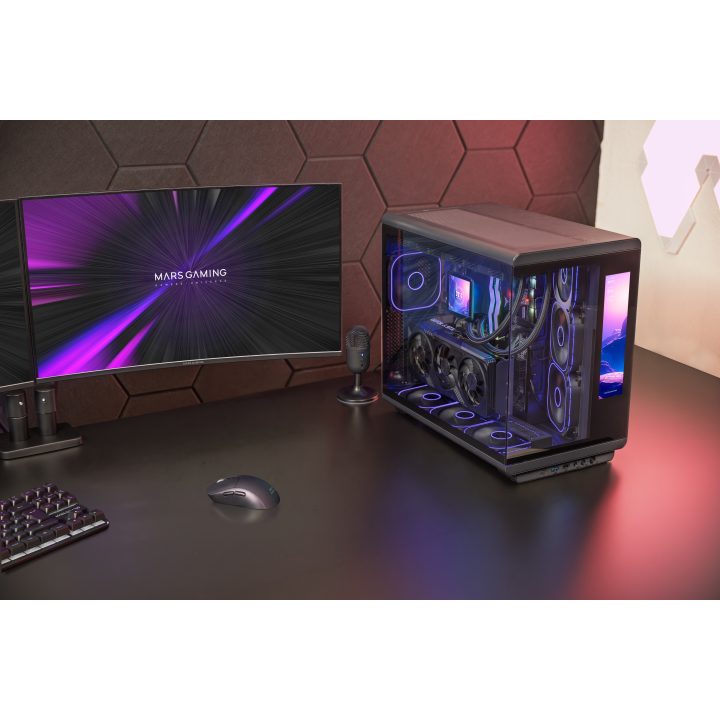 Mars Gaming MCREVMAX Black Midi Tower PC Case