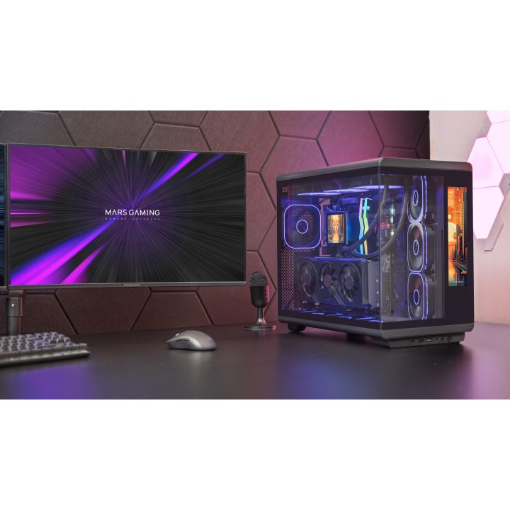 Mars Gaming MCREVMAX Black Midi Tower PC Case