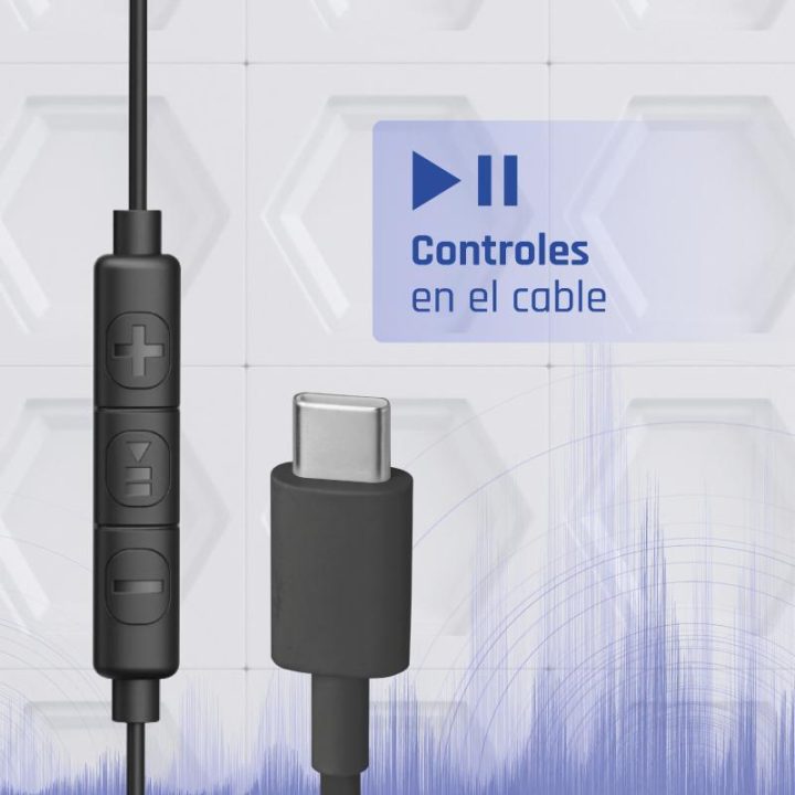 iggual Tipo C auriculares intrauditivos con cable