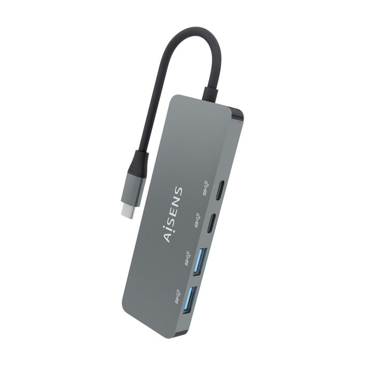 Hub USB 3.2 Gen2 10G USB-C, USB-C/M-2xUSB-C/H-2xUSB-A/H, Cinzento…