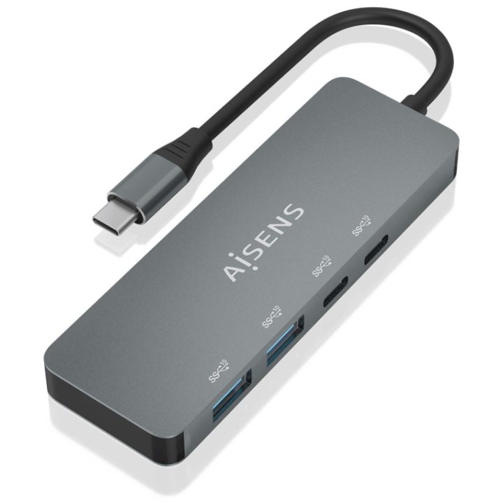 Hub USB 3.2 Gen2 10G USB-C, USB-C/M-2xUSB-C/H-2xUSB-A/H, Cinzento…
