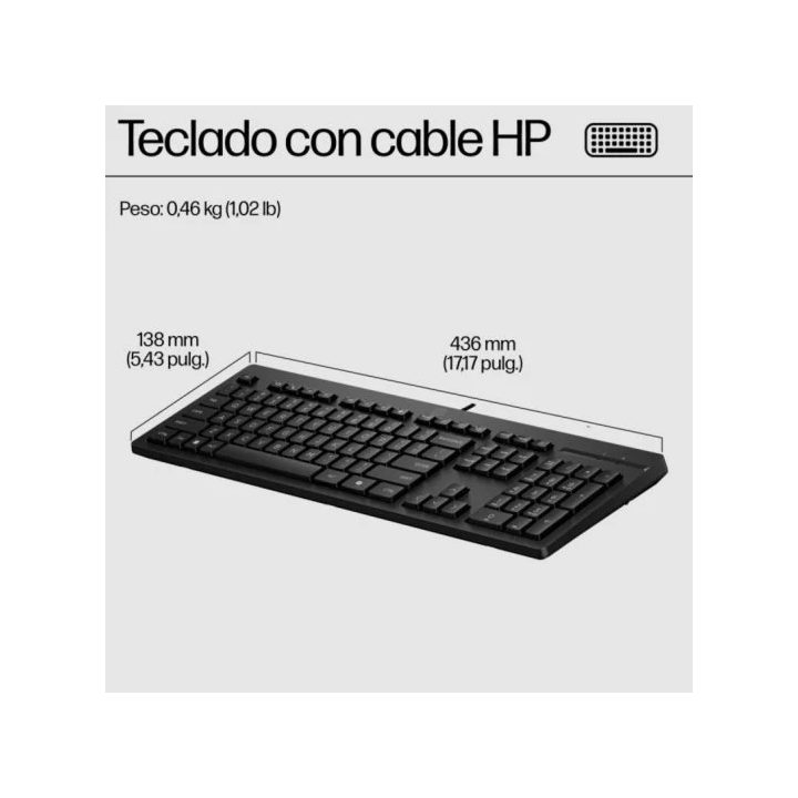 Teclado com cabo HP 125