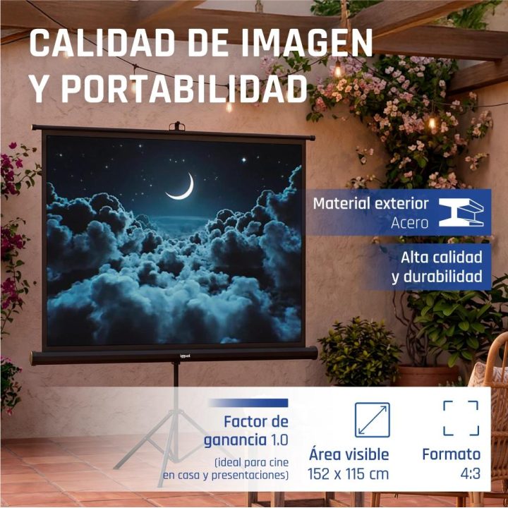 iggual Pantalla 72" 152x115 cm con trípode+bolsa