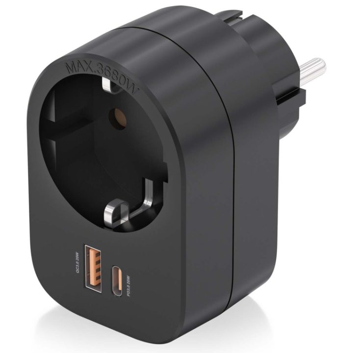 AISENS Regleta de Parede Multifunções com 1 Tomada + 1xUSB-C 20W…