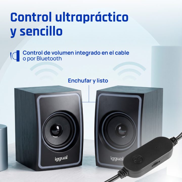 iggual 2.0 Speakers 10W Mini-Jack + USB Bluetooth