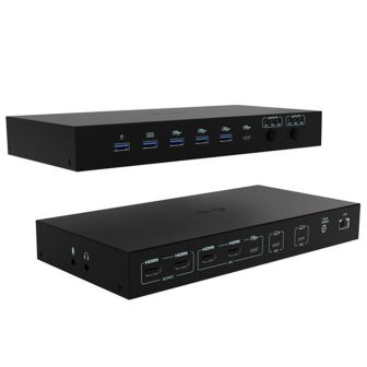i-tec USB-C KVM Dock PRO for Three Hosts, Dual Video, with 2x Power…