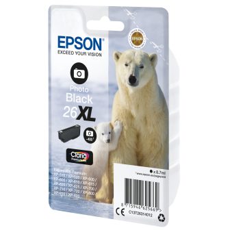 Epson Polar bear Black Photo Ink 26XL Claria Premium Polar Bear