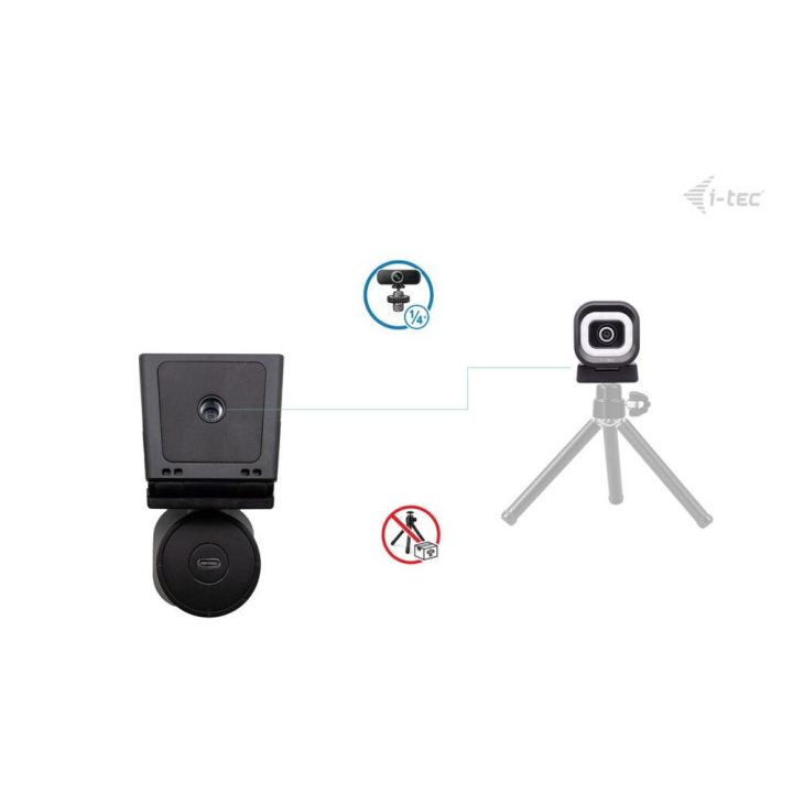 i-tec SOLOMON 700 STREAM Webcam 4K com Ring Light