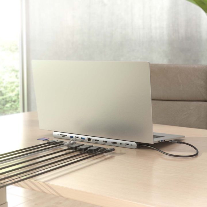 AISENS USB-C Dock 12 em 1, USB-C para 2xHDMI, 1xDisplayPort, 1xRJ45…