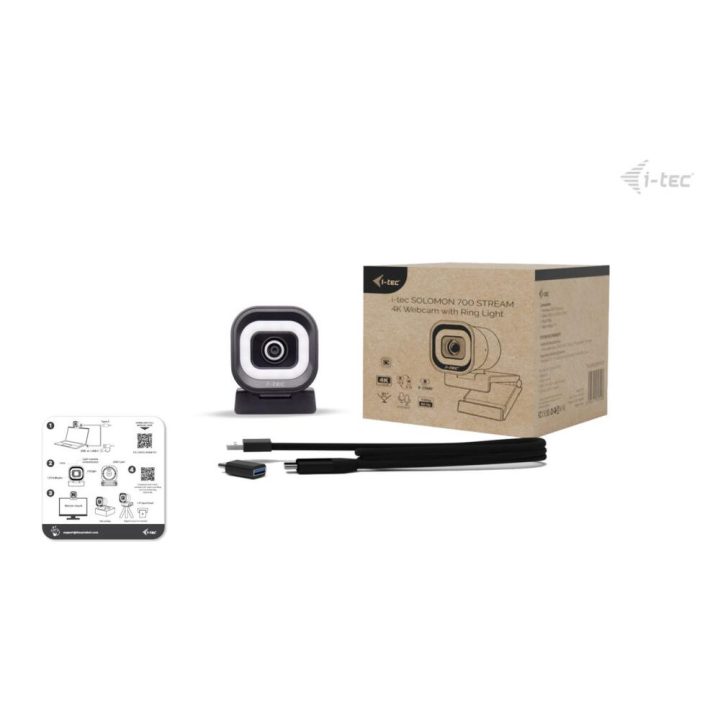 i-tec SOLOMON 700 STREAM 4K Webcam Ring Light